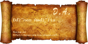Dénes Amélia névjegykártya